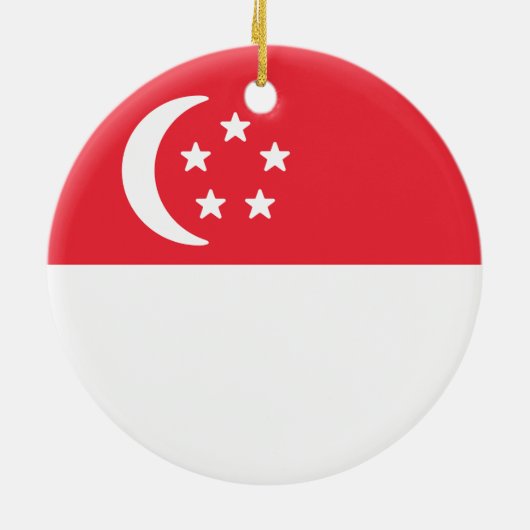 Markering van Singapore Keramisch Ornament (Achterkant)