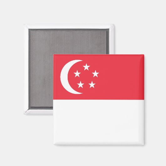 Markering van Singapore Magneet (Voorkant / Achterkant)