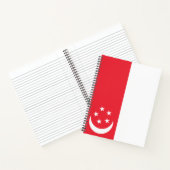 Markering van Singapore Notitieboek (Binnen)
