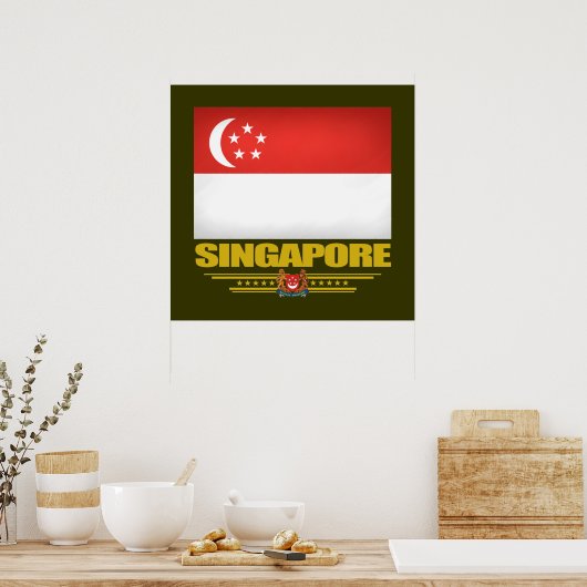 Markering van Singapore Poster (Keuken)
