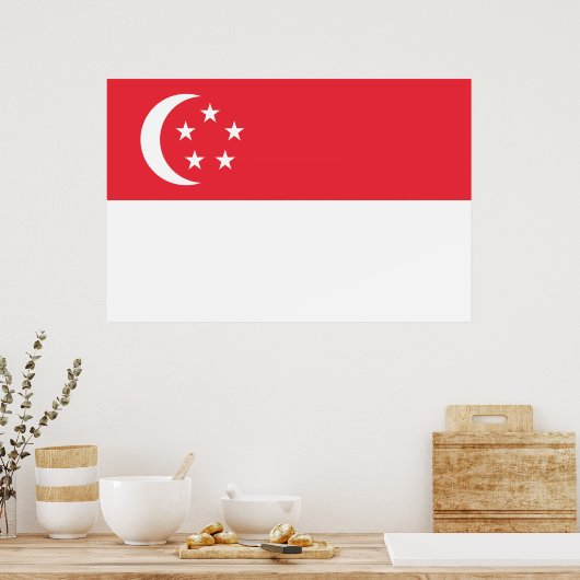 Markering van Singapore Poster (Keuken)