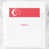 Markering van Singapore Rechthoekige Sticker (Tas)