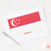 Markering van Singapore Rechthoekige Sticker (Envelop)
