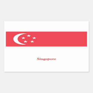Markering van Singapore Rechthoekige Sticker