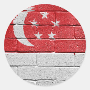 Markering van Singapore Ronde Sticker