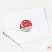 Markering van Singapore Ronde Sticker (Envelop)