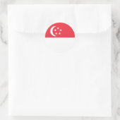 Markering van Singapore Ronde Sticker (Tas)