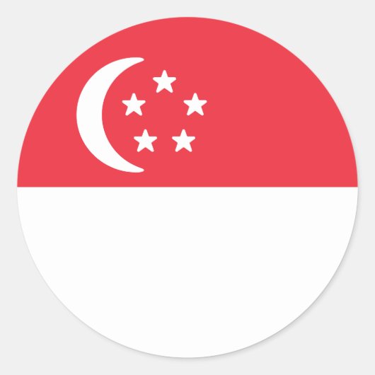 Markering van Singapore Ronde Sticker (Voorkant)