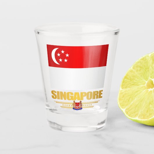 Markering van Singapore Shot Glas (Voorkant)