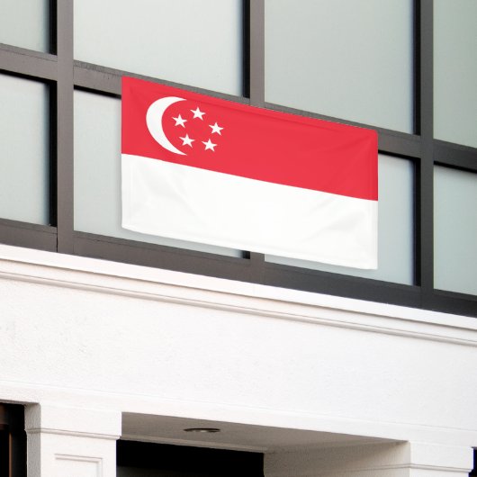 Markering van Singapore Spandoek (Buitenkant Gebouw)