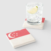 Markering van Singapore Stenen Onderzetter (Zijkant)