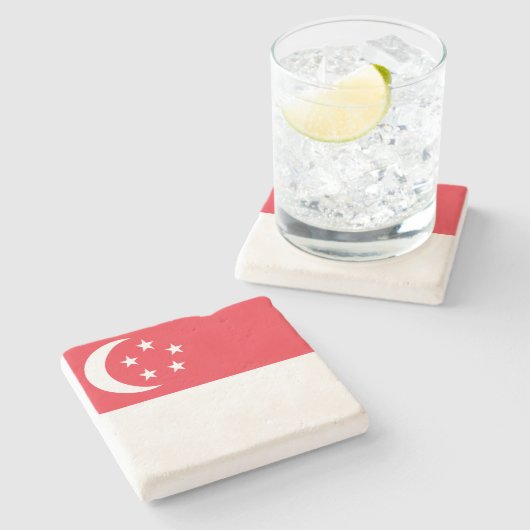 Markering van Singapore Stenen Onderzetter (Zijkant)