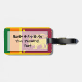 Markering van Sri Lanka - Persoonlijke gemakkelijk Bagagelabel (Achterkant horizontaal)