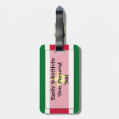 Markering van Suriname Easy ID Personal Bagagelabel (Achterkant verticaal)