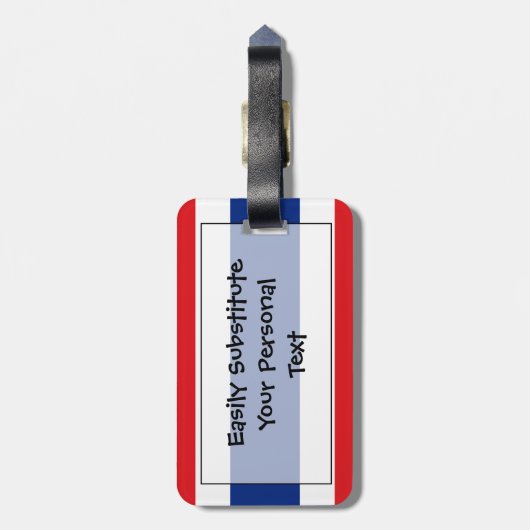 Markering van Thailand Easy ID Personal Bagagelabel (Achterkant verticaal)