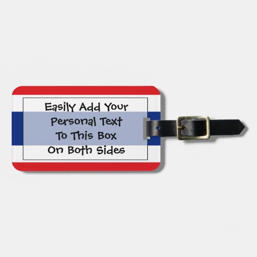 Markering van Thailand Easy ID Personal Bagagelabel (Voorkant horizontaal)