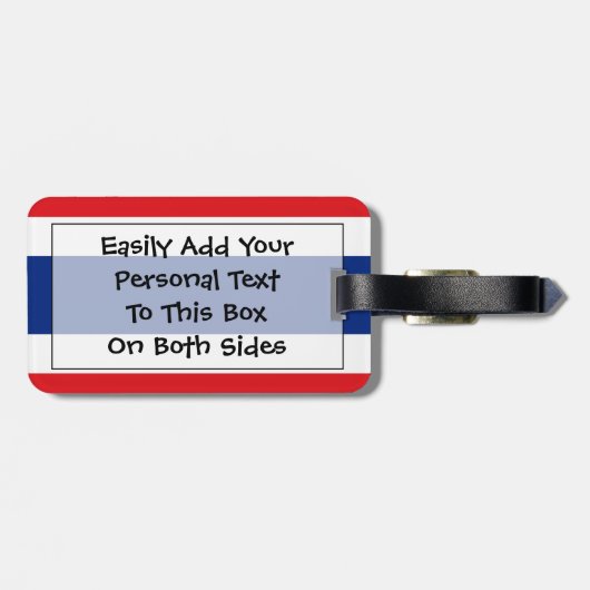 Markering van Thailand Easy ID Personal Bagagelabel (Achterkant horizontaal)