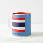 Markering van Thailand Tweekleurige Koffiemok (Voorkant links)