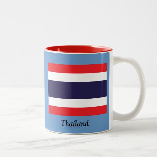 Markering van Thailand Tweekleurige Koffiemok (Rechts)