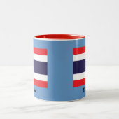 Markering van Thailand Tweekleurige Koffiemok (Center)