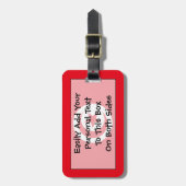 Markering van Tunesië - Easy ID Personal Bagagelabel (Voorkant verticaal)