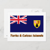 Markering van Turks- en Caicoseilanden met naam Briefkaart (Voorkant / Achterkant)