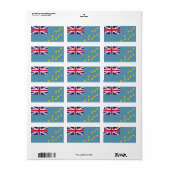 Markering van Tuvalu-labels Etiket (Full Sheet)