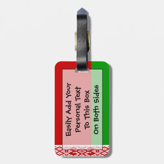 Markering van Wit-Rusland - Easy ID Personal Bagagelabel (Achterkant verticaal)