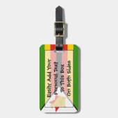 Markering van Zimbabwe Easy ID Personal Bagagelabel (Voorkant verticaal)