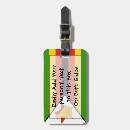 Markering van Zimbabwe Easy ID Personal Bagagelabel (Voorkant verticaal)