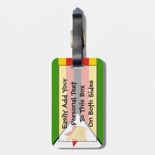 Markering van Zimbabwe Easy ID Personal Bagagelabel (Achterkant verticaal)