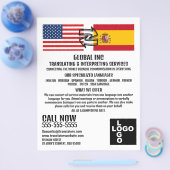 Markering voor vlaggenontwerp, vertaler en tolk flyer (Enkel)