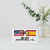 Markering voor vlaggenontwerp, vertaler en tolk visitekaartje (Staand voorkant)