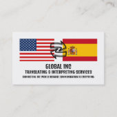 Markering voor vlaggenontwerp, vertaler en tolk visitekaartje (Voorkant)