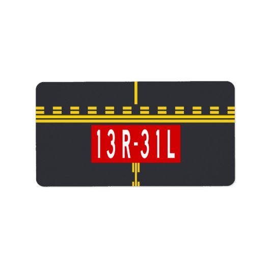 Markering wachtpositie 13R-31L Etiket (Voorkant)