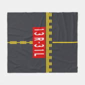 Markering wachtpositie 13R-31L Fleece Deken (Voorkant (Horizontaal))