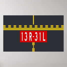 Markering wachtpositie 13R-31L Poster