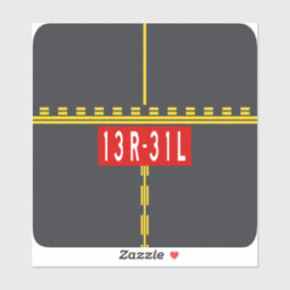 Markering wachtpositie 13R-31L Sticker