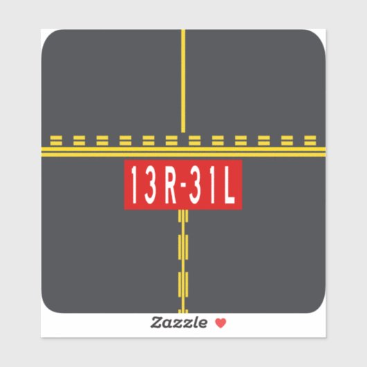 Markering wachtpositie 13R-31L Sticker (Vel)