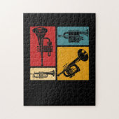  Markeringen voor Trumpet Player Retro Design Legpuzzel (Verticaal)