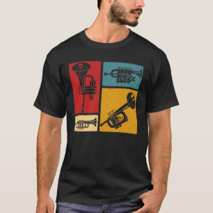  Markeringen voor Trumpet Player Retro Design T-shirt