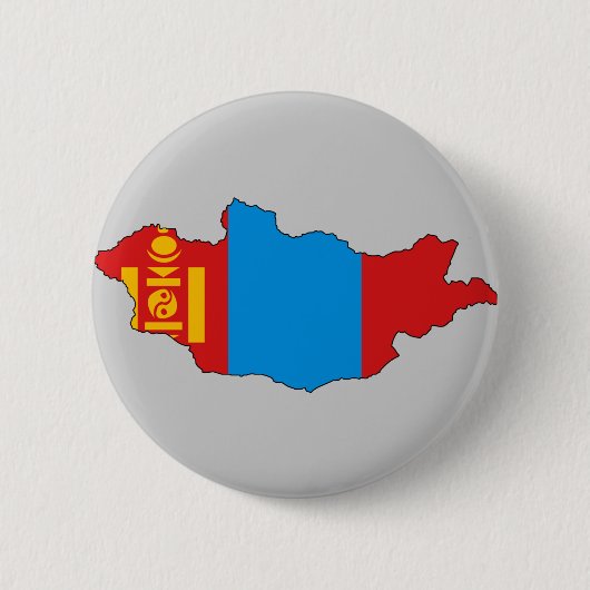 Markeringskaart van Mongolië Ronde Button 5,7 Cm (Voorkant)