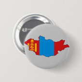 Markeringskaart van Mongolië Ronde Button 5,7 Cm (Voorkant /achterkant)