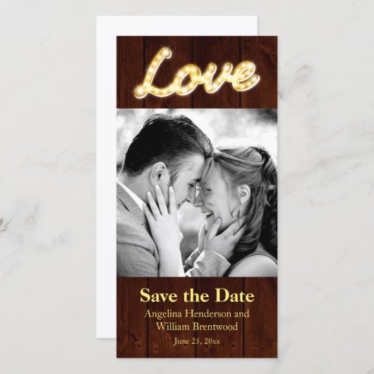 markeringslichten Sla de Datum fotokaart op Save The Date (Voorkant / Achterkant)