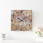 Markeringspatroon achtergrond vierkante klok (Huis)