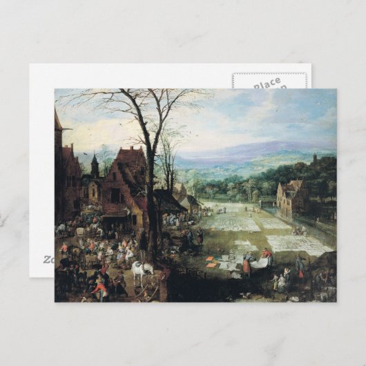Market and Bleaching Ground, 1620-22 Briefkaart (Voorkant / Achterkant)