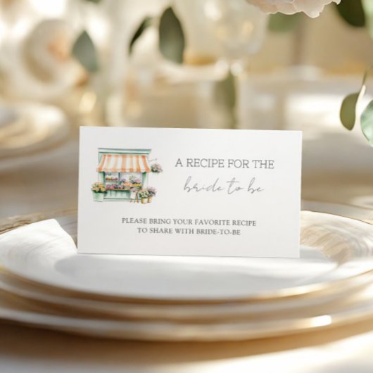 Market Flower Shop Vrijgezellenfeest Deel een rece Informatiekaartje