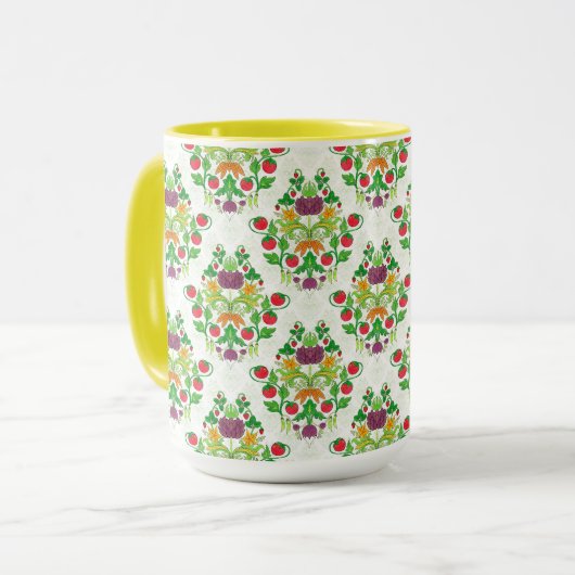 Market Fresh Damask Mok (Voorkant links)
