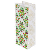 Market Fresh Damask Wijn Cadeautas (Achterkant Gekanteld)