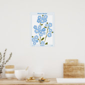 Market Garden Myosotis Poster (Keuken)